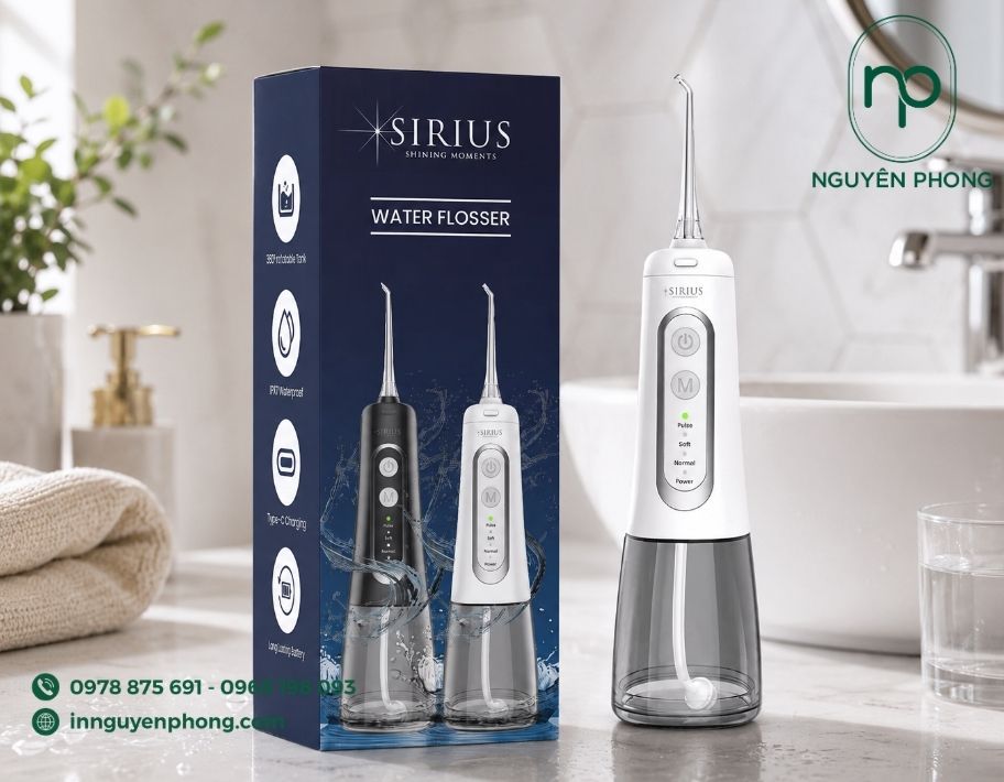 Mâu in hộp đựng máy tăm nước nhập khẩu 